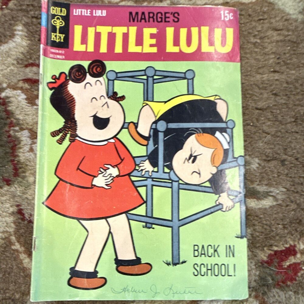 Vintage 1968 Marge's Little Lulu #190 (Gold Key Comics) – "Back in School!"